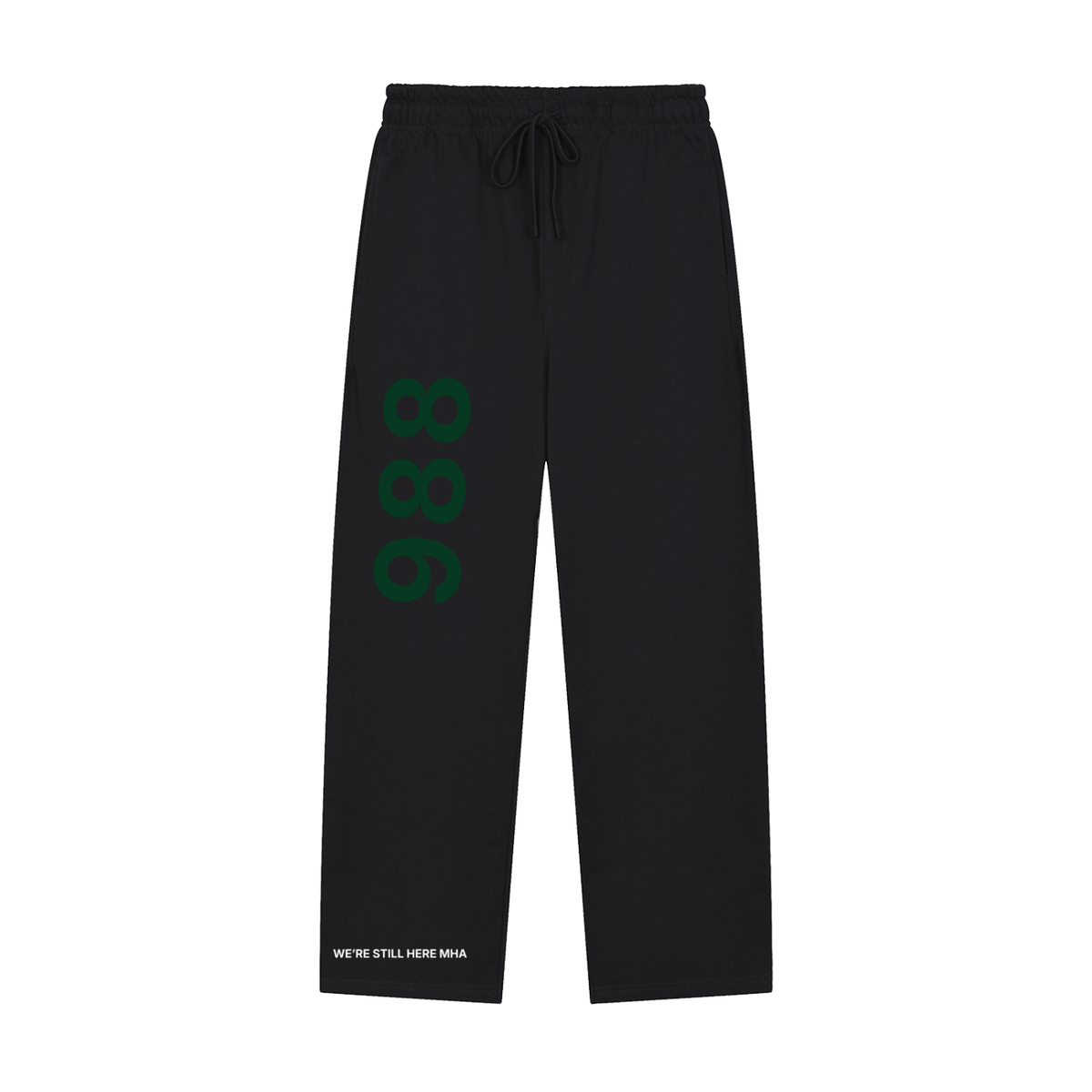 Solid Color Straight-Leg Sweatpants
