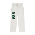 Solid Color Straight-Leg Sweatpants