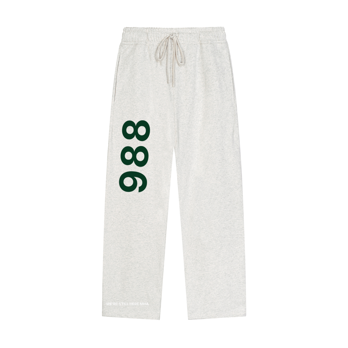 Solid Color Straight-Leg Sweatpants