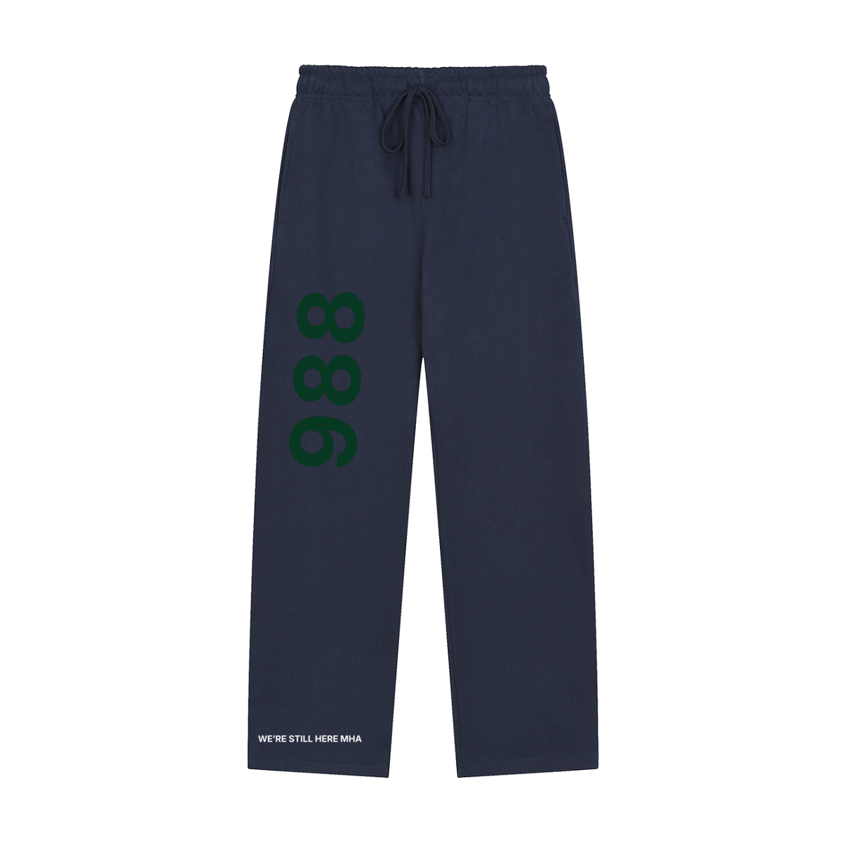 Solid Color Straight-Leg Sweatpants