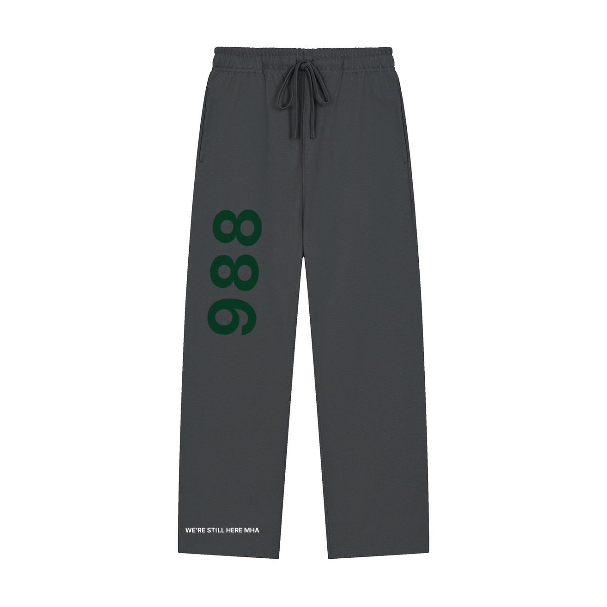Solid Color Straight-Leg Sweatpants