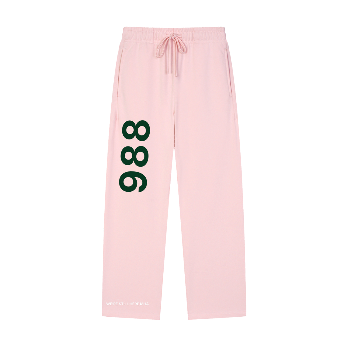 Solid Color Straight-Leg Sweatpants
